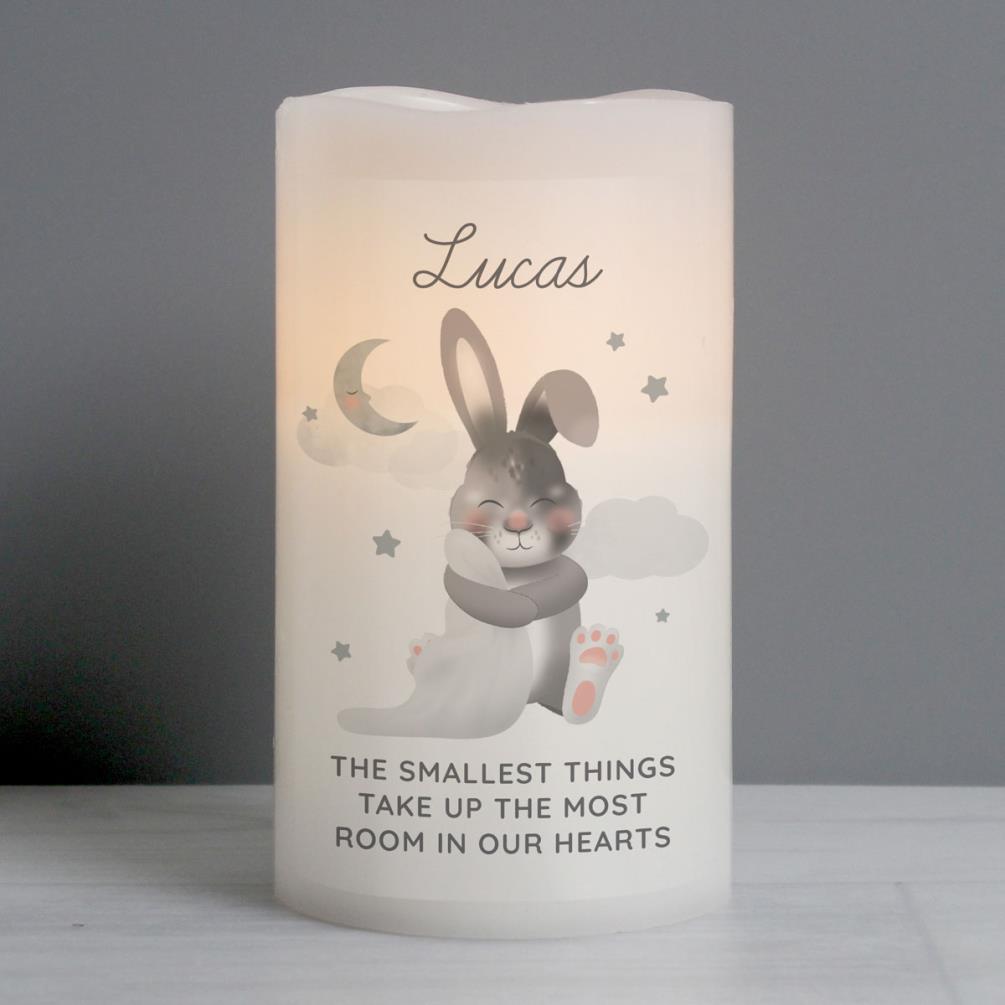 Personalised Baby Bunny LED Candle Extra Image 1